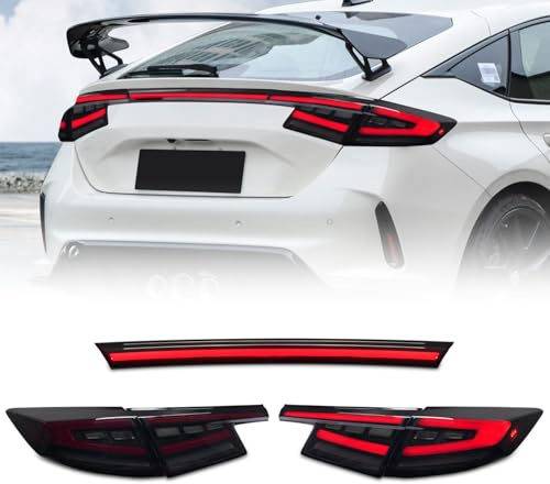Archaic Rückleuchten kompatibel mit 11th Gen Honda Civic 2022-2025 Hatchback Type-R FL1 FL2 FL4 FL5,Animation DRL