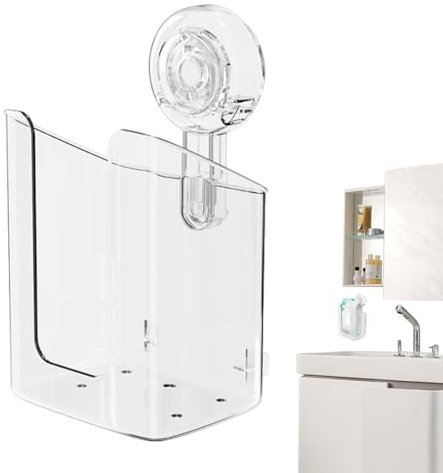 Wandmontierter Taschentuchspender, Desinfektionstücher-Spender, Badezimmer-Wischtücher-Halter, Saugnapf, 19,9 x 12,6 x 11,4 cm, für Badezimmer, Küche, Schlafzimmer