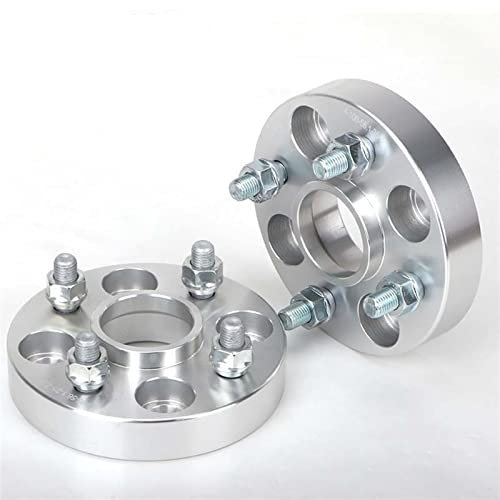 Jodriva 2 4 stück 15 20 25 30 35mm PCD 4x100 ID OD 54,1mm Rad Spacer Adapter, for Suzuki, Alto, for Swift, Alivio Jeden Ciaz Spacia M12xP 1,25 Distanzscheiben(2PCS 30mm Silver)