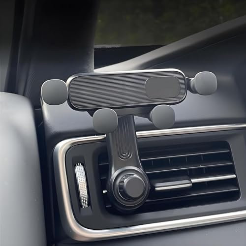 Handyhalterung Auto für Hyundai Casper und Andere Autos, 360° Drehbar Handyhalter Auto Ultrastabilen Lüftungshaken für iPhone Galaxy Android Smartphone 4.7''-7.0'',Black