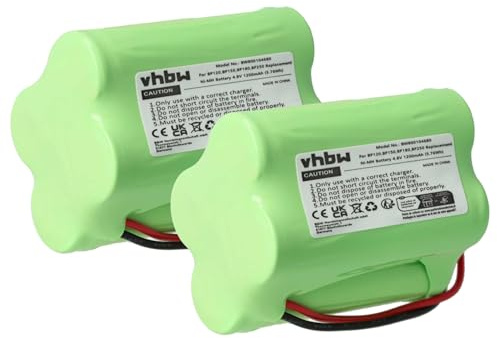 vhbw 2X Akku kompatibel mit Uniden BP150 | BP1600, BP250, BP-250, BP180, BP-180, RS PRO90, SC150 Funkgerät, Walkie Talkie (1200 mAh, 4,8 V, NiMH)
