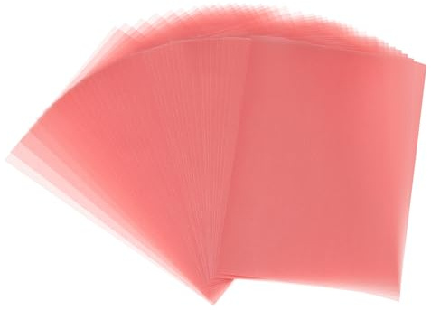 PATIKIL 30 Blätter Pergamentpapier 15.24 x 10.1cm, Transparentpapier Bedruckbar Pergamentpapier 100GSM für Einladungsdruck, Rot