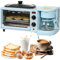 Macchina per la Colazione Elettrica 3 in 1, Stazione per la Colazione Multifunzionale da 1050 W con Macchina per Il caffè, Controllo della Temperatura da 100 a 230° e Temporizzazione di 30 Minuti