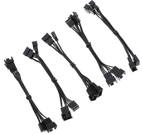 Angoily 5pcs Cpu Adapter Cable Fan Splitter for Pc Extension Cables for Fan Use Computer Power Supply