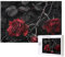 Intelligenz-Puzzle aus Holz, Gothic, schwarze Rosen, bedruckt, 40 x 28 cm, 300 Teile (verpackt), Puzzle, Lernspiel für Erwachsene, Heimdekoration, Puzzle
