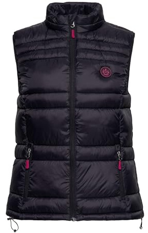 OKLAHOMA Damen Weste · Steppweste · Übergangsweste · Stehkragen · Gesteppt · Kontrastfutter · Outdoor ·| Leicht · Ärmellos · Herbst · Frühling · Pufferweste