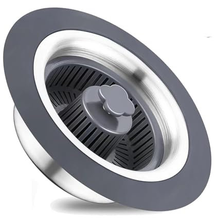 ZHGUIMING 3 in 1 Kitchen Sink Drain Strainer and Stopper Combo, Stainless Steel Pop Up Kitchen Sink Stopper, Sink Drain Strainer for Stand