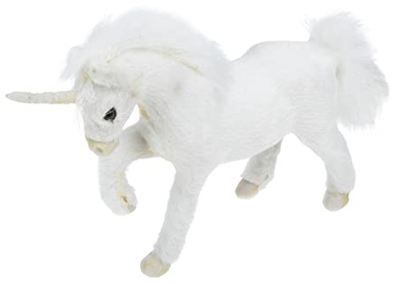 Supvox Plüsch Einhorn Deko Figur Realistisches Modell für Desktop Deko und Fotorequisiten Hochwertige Verarbeitung für Weihnachten und Geburtstage