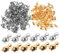 Gatuida 200 pièces Couvercles de Noeuds pour Colliers et Bracelets Acier Inoxydable DIY Accessoires de Bijoux Or et Acier