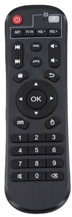 Whychstore Fernbedienung für H96 Max G96 Android TV Box, lernende IR-Funktion, ABS-Material, schlankes schwarzes Design, 15 x 5 x 2 cm