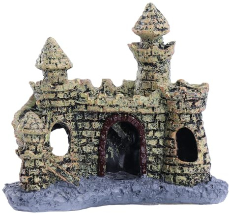 Tsophreniq Aquarium Decoration Hand Painted with Realistic Fish Tanks Ornaments Small Rock House Fish Shelters Aquarium Tank Landscaping Plant Landscape Fishtank Artificial Simulation Plant Tank