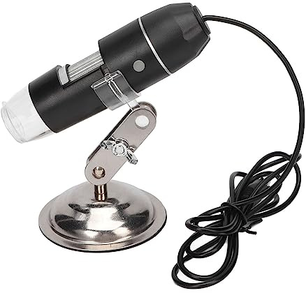 Chiyyak USB-Digitalmikroskopkamera 0X-200X HD-Lupe 8 LED-Leuchten Multifunktionskamera für Windows XP Leichter Hautdiagnoseanalysator
