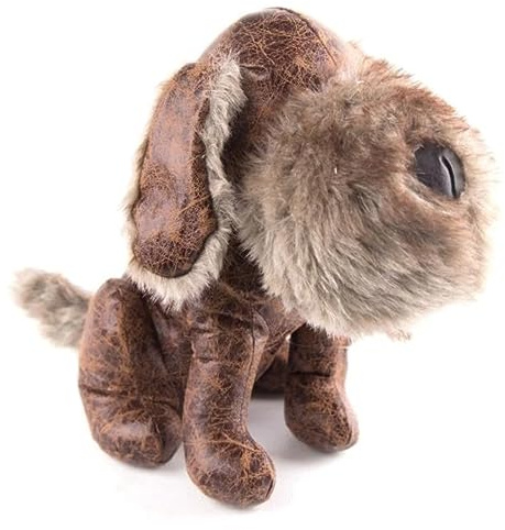 Large Faux Fur and Leather Scottie Dog Doorstop. Height 26cm
