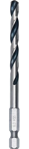 Bosch 1x Metal HSS Twist Drill Bit with Hex Shank | for Steel, Non-ferrous metals, Ø 6,00 mm, Professional Accessory Drill Drivers