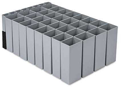 aidB NextGen Einsatzkasten Set 1/32 Unterteilung, 600 x 400 x 220 mm, ideal als Einsatz für Schubladen und NextGen Euroboxen