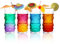 Lot de 4 verres Tiki transparents - Idéal pour cocktails exotiques, limonade, thé glacé, boissons mixtes - Zombie, rhum, Mai Tai, Pina Colada, Punch, Hurricane, Bar Drinkware