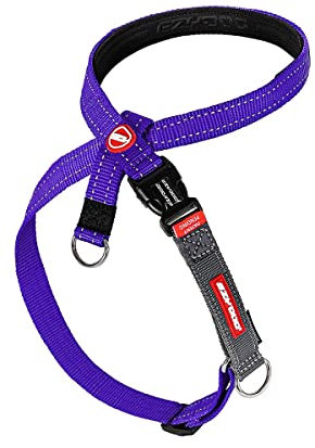 EZYDOG Crosscheck Training Harness | Anti Pull, Dog Harness for Small, Medium and Large Dogs, Dog Training Accessories, Reflective, Adjustable Size (M, Purple)