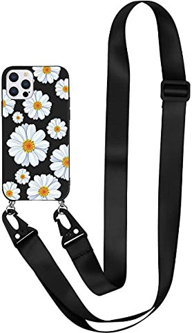 Yoedge Handykette kompatibel mit OnePlus 9 Pro - 6,7 Zoll Hülle mit Band, Handyhülle Silikon mit Kordel Necklace Schnur Stoßfest Fallschutz Bumper Schutzhülle für OnePlus 9 Pro, Blüte 1