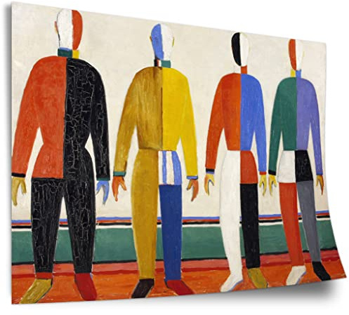 Printistico Poster Kasimir Malewitsch - Sportler Kunstdruck ohne Rahmen, Wandbild - A4, A3, A2, A1, A0, XXL - Wohnzimmer, Schlafzimmer, Küche, Deko