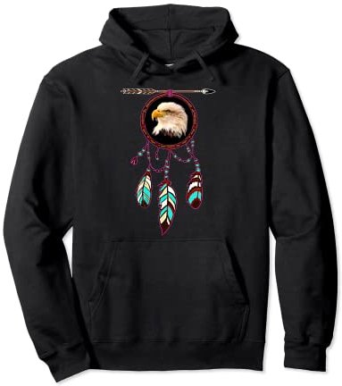 Indianer Traumfänger Eagle Spirit Tier Pullover Hoodie