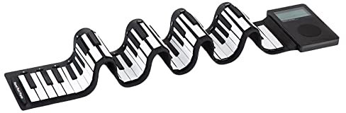 ZXNQ 88 Touches Clavier Pliable en Silicone Roll Up Clavier Pliable Piano Numérique Bluetooth Musique Étudiant Piano,Noir