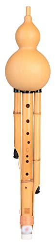 Kürbisseide Mit Neun Löchern Anfänger Üben Das Spielen Der Kürbisflöte Studenten Und Älteste Interessieren Sich Für Hulusi Flöte Musikinstrument Weicher Ton (Color : Wood, S : F-Key)
