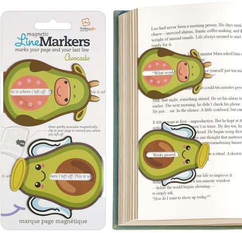 Linemarker Seitenmarker | Buchhalter | Magnetische Lesezeichen 2er Set | Magnet Seitenhalter Clip zum Lesen | Lesezeichen | Geschenkidee für Leser, Buchliebhaber