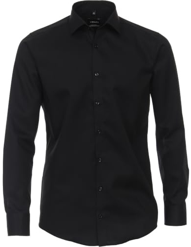 Venti Herren Twill Hemd unifarben extra Langer Arm 72cm Modern Fit