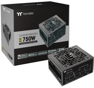 Thermaltake Toughpower SFX 750 WATT/ATX 3.0 / Native PCIE 5/100% Japanese Capacitors/ 80 Plus Gold/Fully Modular PC Power Supply