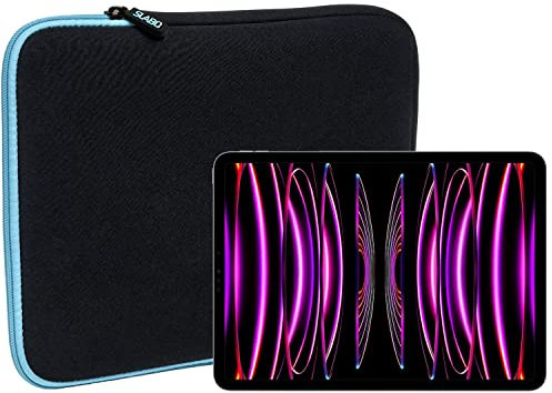 Slabo Tablet Tasche Schutzhülle für iPad Pro 11 (4. Gen. | 2022) Wi-Fi + Cellular Hülle Etui Case Phablet aus Neopren – TÜRKIS/SCHWARZ