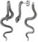 HZMAN Retro Schlange Ohrringe für Damen Herren Edelstahl Gothic Punk Schlange Ohrstecker Biker Party Schmuck Geschenk