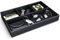 GORESE Bandeja de Valet Cuero, Bandeja Organizador de Escritorio Bandeja de Almacenamiento Aparador Organizador, Captura para Llaves, Teléfono, Billetera, Moneda, Joyería y Mesa de Noche(Negro)
