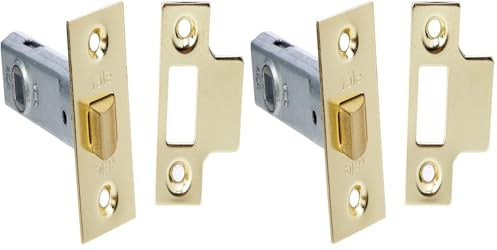 Yale Locks YALPM888B30 3-Inch Brass Finish Mortice Latch (Pack of 2)