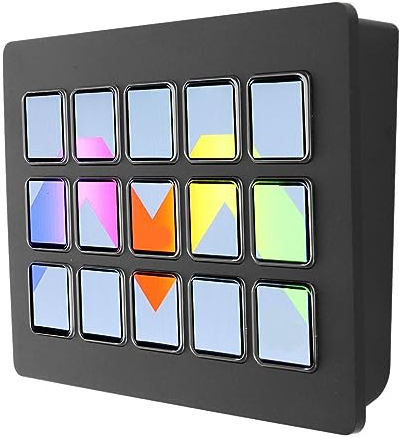 für Stream Deck 15 Key Visual Keyboard Benutzerdefinierte Tastaturen Studio Controller, 15 Makrotasten, Game-Streaming-Tastatur für Twitch für YouTube