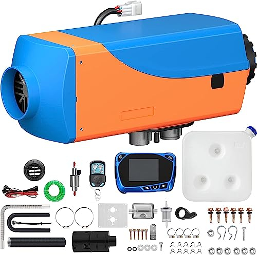 HACLEN 24V 8KW Calentador Diesel con Interruptor LCD CalefaccióN Estacionaria Control Remoto Calentador De Aire Diesel, Tanque De 10L, para Camión, Bote, Remolque De Coche -8KW-24V