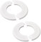 UFURMATE Lot de 2 cache-tuyaux ronds en plastique auto-adhésifs pour tuyau de douche, diamètre intérieur 64,6 mm (blanc)