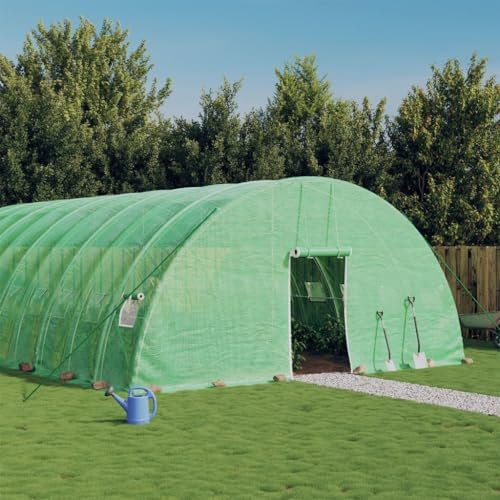 INLIFE Gewächshaus mit Stahlrahmen Grün 108 m² 18x6x2,85 m,156,95 KG,3188112