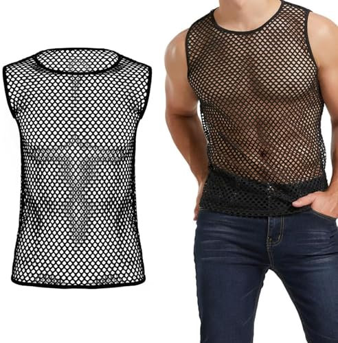 Maillot de Corps en Maille, 1 Gilet en Maille pour Hommes Gilet en pour pêcheurs Chemise en pour Hommes Chemise en ajustée pour pêcheurs Chemise en Noire, Taille XL