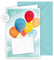 KE - Fröhliche Geldscheinkarte zur Konfirmation für Jungen und Mädchen, inkl. Umschlag, Glückwunschkarte, Geldgeschenk Karte, DIN B6 Format, Konfirmationskarte, Motiv: Luftballons