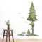 duoyif Wandtattoo Kinderzimmer XXL, Wandtattoo Baum XXL Wald Dschungel Wandaufkleber Großer Baum, Aquarell Große Wandsticker Für Babyzimmer Kinderzimmer Spielzimmer Wanddeko (Groß, 135 x 215 cm)