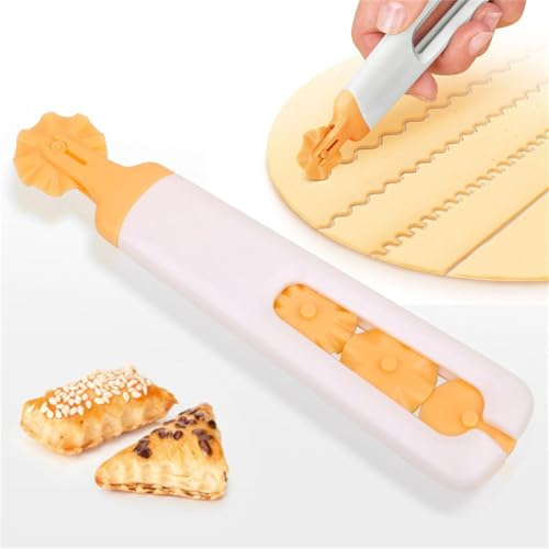 SHSHbuy Grattoir à Pâte en Plastique,Roue à Pâtisserie,Coupe de Roue de Pâtisserie pour Croûte à Tarte,Raviolis,Pâtes,Pizza,Pâtisserie,Décoration en Treillis