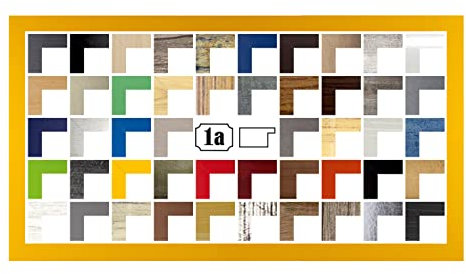 Colorello Bilderrahmen Posterrahmen Puzzlerahmen 30x90 cm Gelb 90x30 cm mit weisser Rückwand und Antireflex Acrylglas