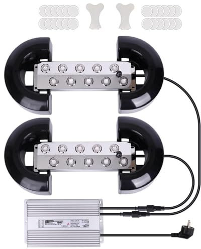 MOGOULUA Nebelmacher 20 Kopf 14L/H 2 in 1 Ultraschall Nebelgerät mit 720W Wasserdichtem Netzteil Schweres Nebelgerät Innenhof Nebel Luftbefeuchter Teich Nebelgerät für Gartenbau Gewächshauslandschaft