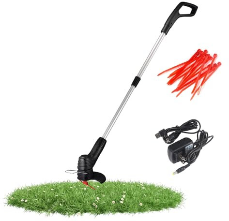 Refein Tondeuse à gazon électrique réglable sans fil rechargeable sans fil légère pour le nettoyage du jardin