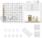 KOMFOTTEU Lochwand Stecktafel mit Organizer Set, kombiniertes pegboard 61 x 30,5 cm, Werkzeugwand mit Lagergestell Aufbewahrungsboxen, Magneten & 4 Haken, Lochplatte für Küche Büro bis 30kg belastbar