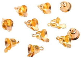 PRETYZOOM Weihnachtsglocken-Ornamente Aus Massivem Metall 1 1 cm Goldfarben Christbaumschmuck Glocken Zum Basteln