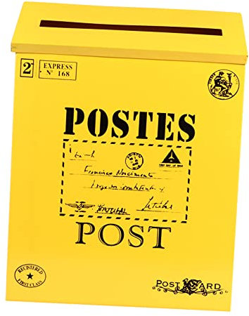 UKCOCO Scatola Da 1 Pz Cassetta postale di latta retrò mensola della posta a muro cassetta postale con posta passamanerie Accessorio fotografico ornamento per lettere arredamento per foto