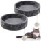 Dansydaisy 2 Pieces 13.5'' Cat Tree Replacement Parts Accessories Round Kitten Tree Tower Top Perch Bed Platform Cushion M10 Cat Tower Add Ons Attachments, Grey