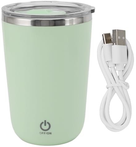 Auto Stirring Coffee Mug, 350ML Leak Proof Stirring Coffee Mug Electric Coffee Mug Self Stirring Mug Travel Coffee Mug USB (Green)