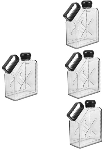 Toddmomy 4piezas Botella De Agua Plana y Portátil para Deportes y Viajes Reutilizable y Ligera Conveniente para Llevar La Mochila